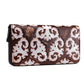 Baroque Elegance: Two-Tone Leather Embossed Wallet