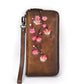 Blossom Elegance: Vintage Leather Wallet Collection